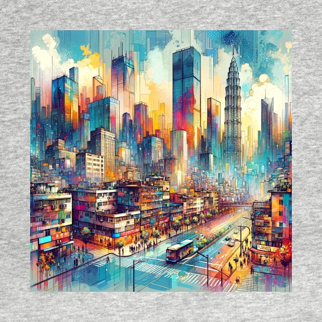 City Vibrance: Dynamic Urban Tapestry by heartyARTworks